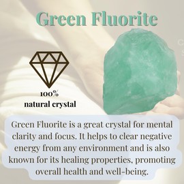 XIANNVXI Green Fluorite Raw Crystals, 1.8-2.2inch Healing Crystals Natural Rough Stones for Tumbling, Cabbing, Decoration, Polishing, Wire Wrapping & Energy Work