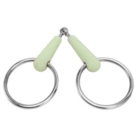 Horse Snaffle Bit Rubber Wrapped Stainless Steel Loose Ring Horse Mouth Bit for Training Riding