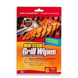 Grate Chef Non-Stick Disposable Grill Wipes, 6 Count