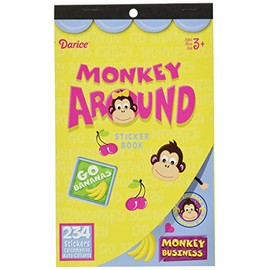 Velvet Sticker Book, Monkey Around, 234 Stickers