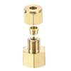 sourcing map Compression Tube Fitting G3/8 Female Thread x 6mm