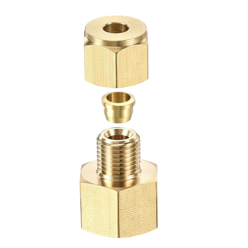 sourcing map Compression Tube Fitting G3/8 Female Thread x 6mm