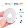 15PCS 1/2" x 1-1/2" Fender Washers, 18-8(304) Stainless Steel Flat
