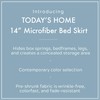 Today’s Home Classic Tailored Bed Skirt Dust Ruffle, Microfiber, 14"