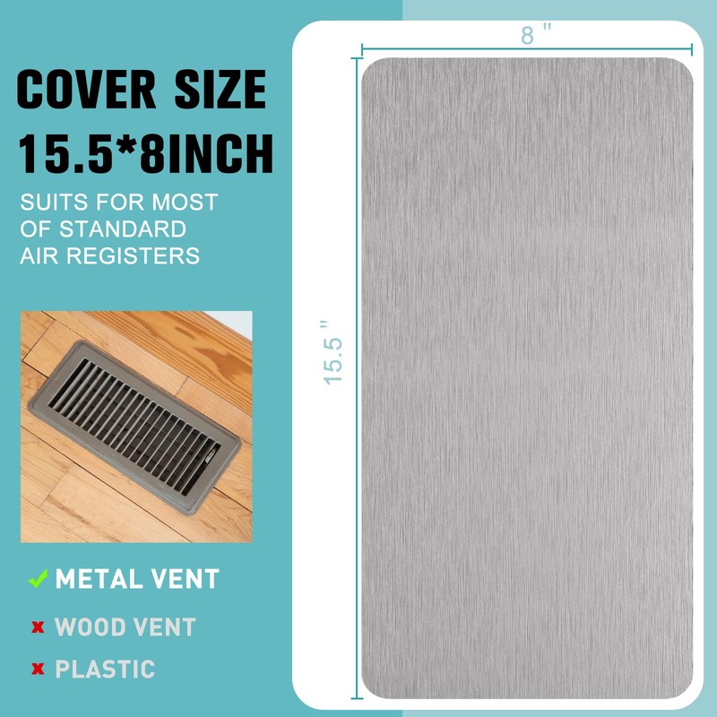 Strong Magnetic Vent Covers 8"x15.5", 2 Pack Magnet Cover for