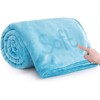 MOONLIGHT20015 Fleece Blanket Throws for Sofas - 400 GSM Blue