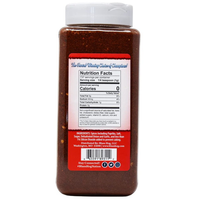 Blues Hog Original Dry Rub Seasoning, Southern Spice Blend, Gluten-Free,