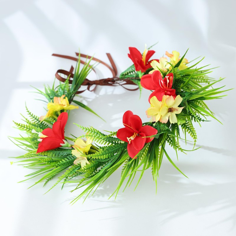 Hawaiian Flower Crown Flower Headband Tropical Floral Crown Headpiece