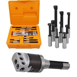 raseparter 2In Boring Head Set, 9-Pack Carbide Boring Bar Set, R8 Shank 1/2In Milling Milling Machine Accessories