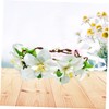 PACKOVE Bridal Floral Crown Headband Bohemian Lily Flower Wreath Headdress