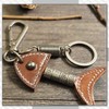Chrome Crane WB139 Keychain Key Ring Key Leather Charm Fish