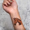 4 x 'Horse Portrait Pixel Art' Temporary Tattoos - Water