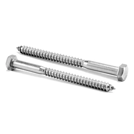 5/16'' x 4'' Hex Head Lag Screws Bolts 20Pcs 304 Stainless Steel 18-8, Partial Thread, Hexagon Head Timber Wood Screws by SG TZH