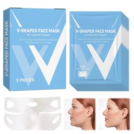 Leogony 10PCS Reducer Double Chin Mask, Hydrating and Anti-aging V Line Lifting Face Mask