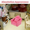 Garneck 2 Sets 1:12 Scale Mini Dollhouse Couch with Pillow: