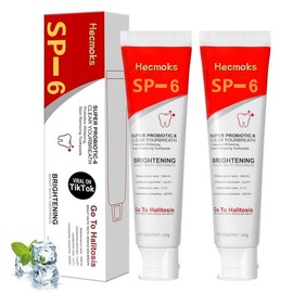 HECMOKS 【Ship for Free】HECMOKS SP-6 Whitening Probiotic Toothpaste for Bright Smiles, 2 Pack: SP6 Jasmine-Scented, Gentle Daily Oral Care - Specification: 1Pc