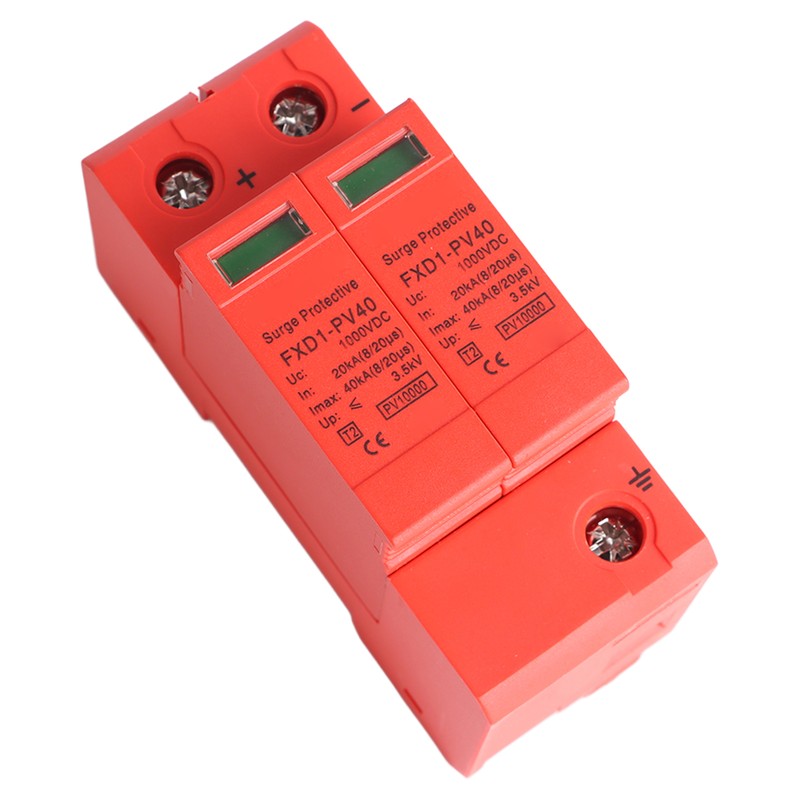 Voltage Surge Arrester Device 2P Photovoltaic DC Surge Protector DC1000V