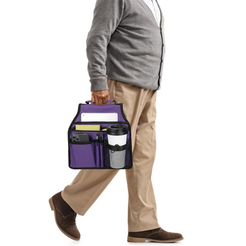 supregear Side Walker Bag, Walker Accessories Bag w/Cup Holder, Folding