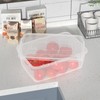 Yuright 14 Quart Clear Plastic Storage Bin, Latching Box Container