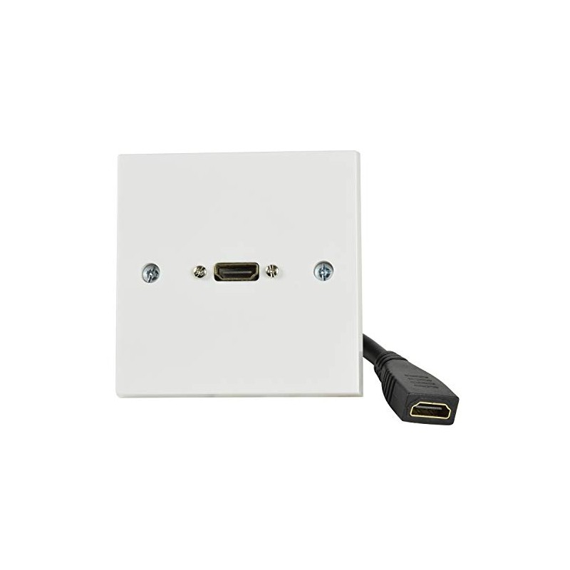 kenable HDMI 2.0 4K Face Plate with 15cm Tail for