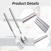 Set of 2 Telescopic Forks, Telescopic Spoons, Long Telescopic Spoon,