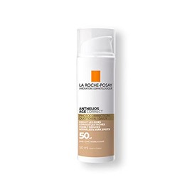 La Roche-Posay Anthelios Age Correct Protector Solar Facial Con Color Antiarrugas, Hidrata Y Restaura La Barrera De La Piel, Con Ácido Hialurónico Y T