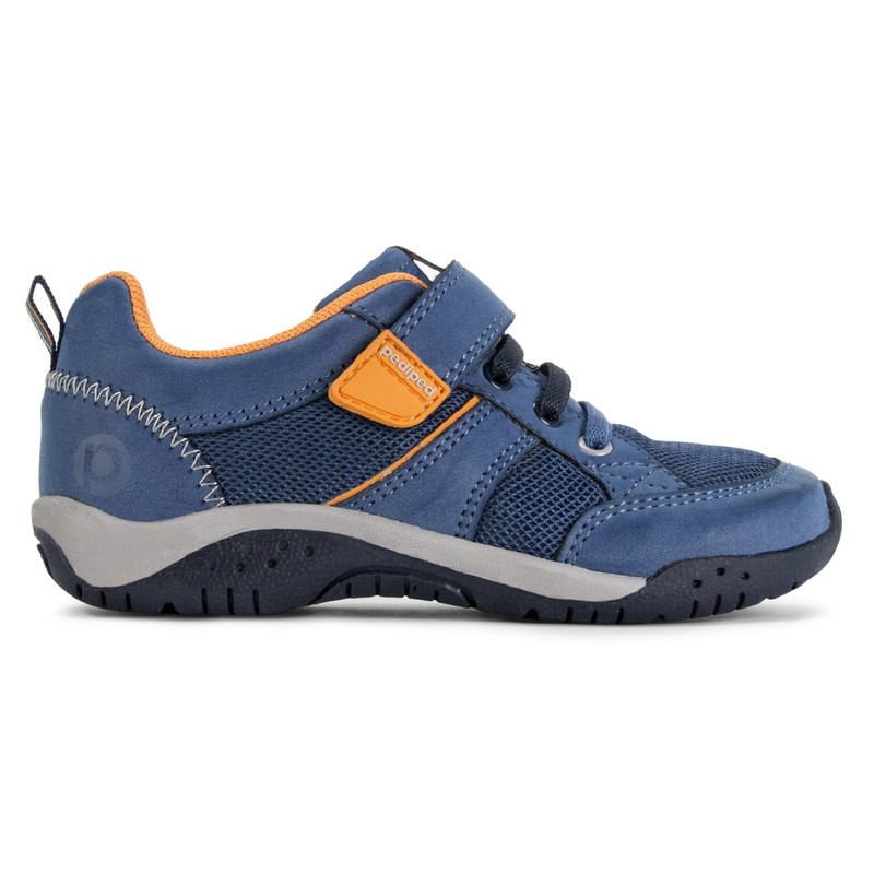 pediped Unisex-Kid's Flex Justice Sneaker, Navy, 29 E EU Little