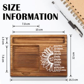 Christian Bible Verse Sticky Note Holder, Religious Note Holder, Christian Encouragement Inspirational Gifts for Women, Men, Coworkers, Friends, Self-Stick Note Pad Holders WPP21