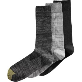 Gold Toe Premier Men's 3pk. Soft Rib Socks Multicolored 10-13