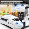 Children Simulation Universal Wheel Train Model Transform Educational Kid ToyWhite