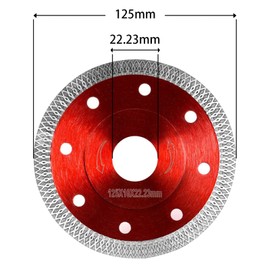 2Pcs 125mm Diamond Cutting Discs for Angle Grinde Super Thin Turbo Disk for Granite Marble Ceramics Tiles, Stones, Bricks and Ceramics