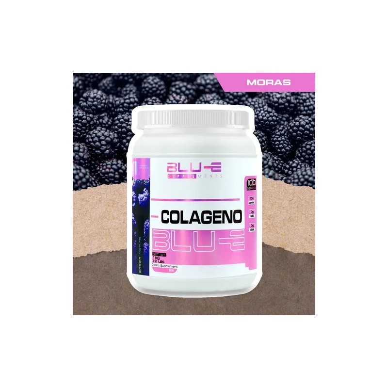 Colágeno 1kg Blu-e 100 Servicios Sabores Moras