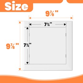 GCGOODS 8" x 8" Self-Adhesive Access Panel for Drywall, Plastic Wall Access Panel, Plumbing & Ceiling Access Panel, Wall Hole Cover for Drywall, Easy Install & Paintable