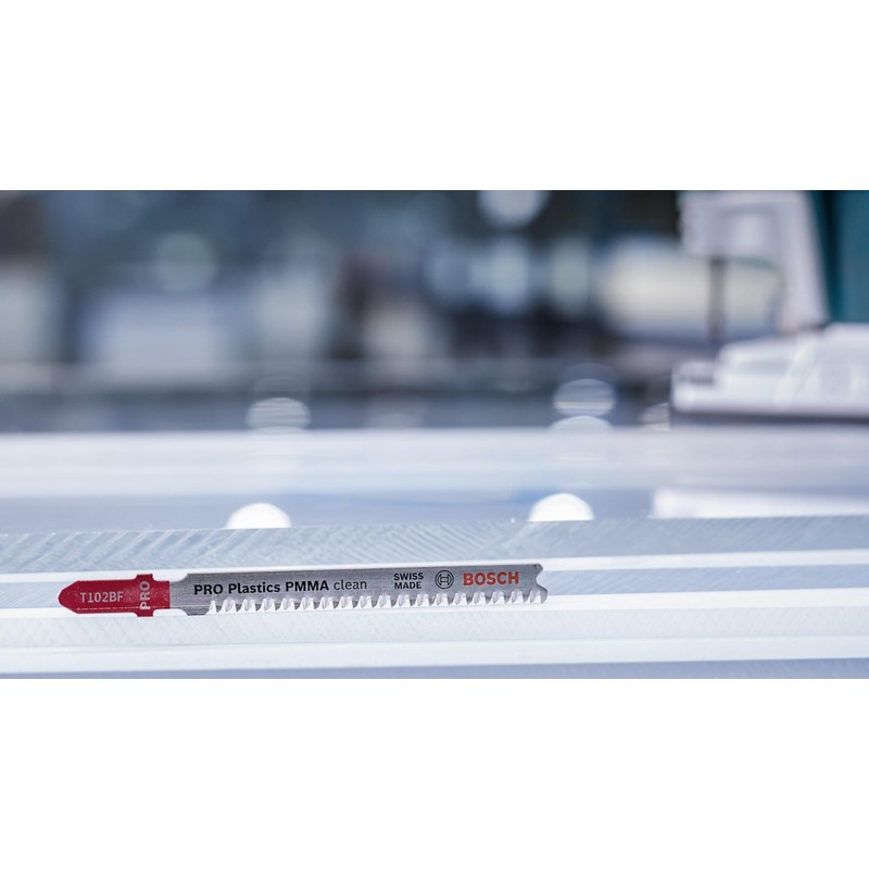 Bosch 2 x PRO Plastics PMMA clean T102BF Jigsaw Blade