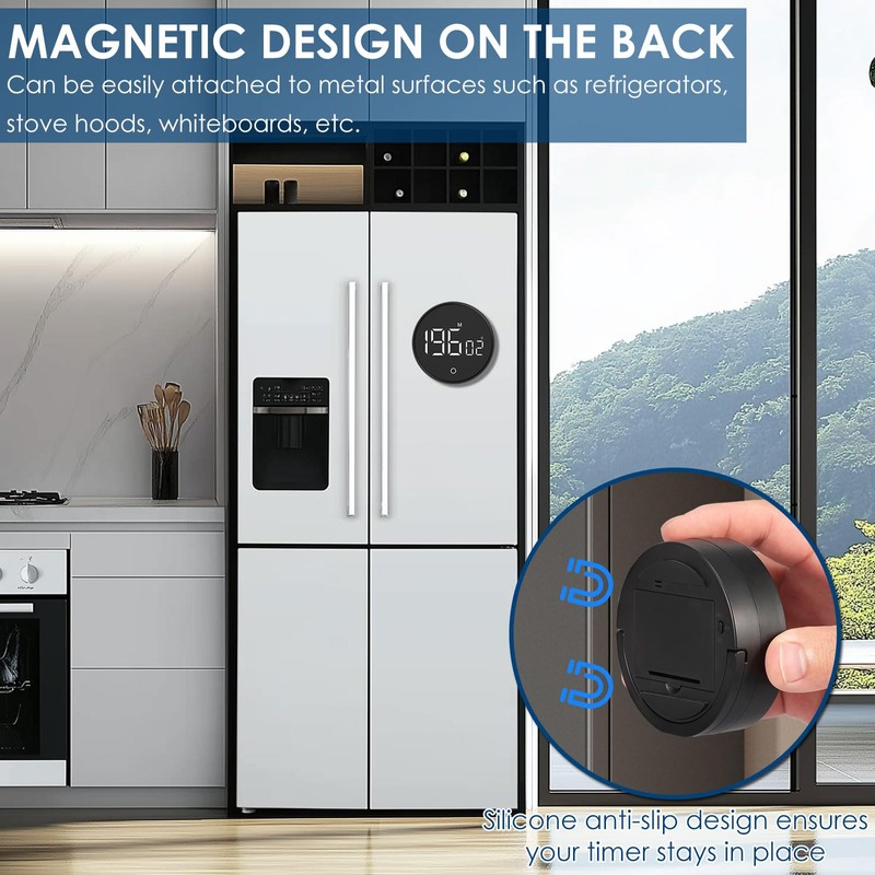 Digital Kitchen Timer Magnetic Timer 200 Minute Countdown Count Up
