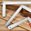 L-Shaped 90 Degree Angle Ruler 25cm/9in Measuring Ruler Aluminum Alloy