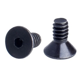 YOUFEN #6-32 X 5/16" Flat Head Socket Cap Screws 10.9 Grade Carbon Steel Hex Socket Countersunk Screw Bolts, Fully Threaded, Black Oxide, 25 Pcs