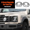 Car Headlight Protection Cover Trim Compatible with Ineos Grenadier 2020-2024