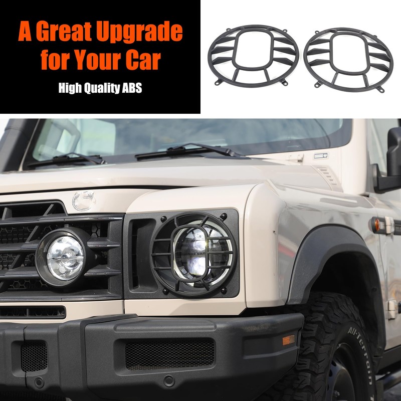 Car Headlight Protection Cover Trim Compatible with Ineos Grenadier 2020-2024