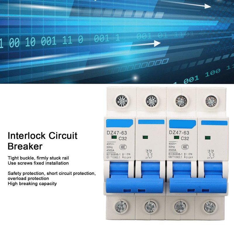 BERM Interlock Circuit Breaker DIN Rail Mounting Isolator Protection Air