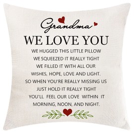 Aocaso Grandma Gifts from Grandchildren Grandma Grandmother Nana Cushion Cover Pillowcase Grandma Birthday Gifts (Our Grandma)