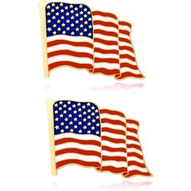Pack of 6 American Flag Lapel Pins Bulk Waving US USA Pins Bulk United States Patriotic Pins Friendship Souvenir Veterans Day