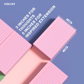 Pink Index Cards 3x5 Inch - 200 Pack, Ruled Index Flash Cards for Studying, 180GSM Pink Note Cards 3x5 Lined Index Cards, Flashcards 3 x 5 Notecards Lined College Ruled Study Card for Office, School