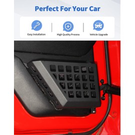 Metal Rear Door Storage Pockets Box for 2011-2017 Jeep Wrangler JK JKU 4 Door, 2pcs Door Side Insert Organizer Net Pocket Replacement for Jeep Wrangler JK, Interior Door Storage Expansion Accessories