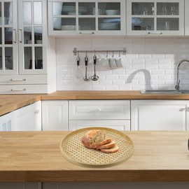 Cabilock Bamboo Strainer Fruit Woven Sieve Small Plant Basket Wicker Baskets Cooling Basket Shopping Basket Storage Baskets Multipurpose Bamboo Snack Strainer Basket Made of Bamboo