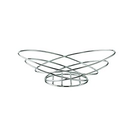 Service Ideas BKWI Oval Wire Basket, 12 3/4" x 7 1/2" x 4 3/4", 18/8 Polished Stainless Steel