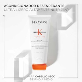 KRASTASE Lait Vital  Acondicionador de Nutricin Profunda para Cabello Ligeramente Seco  Nutre y Revitaliza el Cabello  Con Protenas de origen vegetal 
