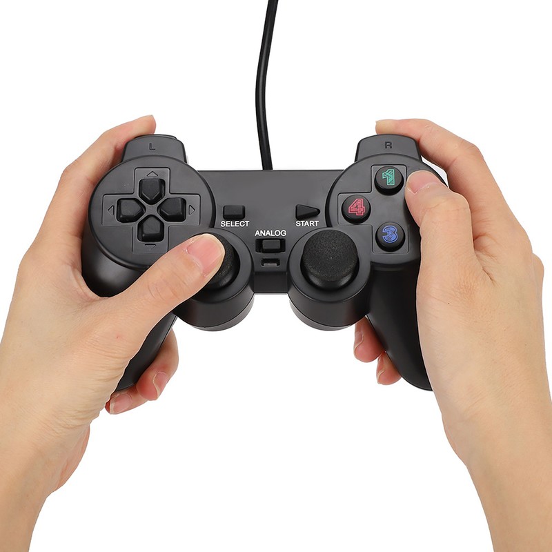 Computer Game Controller Wired USB Gamepad with Dual‑Vibration For PC