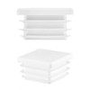 5 pcs. square end cap 25x25 white plastic plug caps