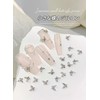 30 Piece Set Nail Parts, Butterfly, Clear, 3D Dimensional, Butterfly